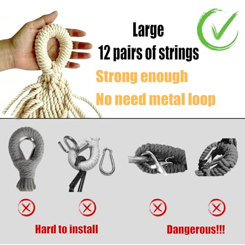 GOCAN Double Hammock 2 Person Extra Large 330X150cm Load Capacity 600Pound Canvas Cotton Hammock for Patio Porch Garden Backyard Lounging Outdoor and Indoor XXL(Black) - color: Black, size: XX-Large