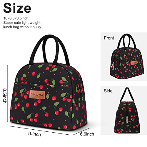 BALORAY Lunch Bag for Women Men Insulated Lunch Box for Adult Reusable Lunch Tote Bag for Work, Picnic or Travel (Cherry, M) - color: Cherry, size: M