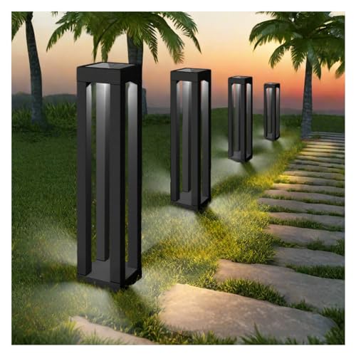 Solar Floor Lamps Outdoor Decor Lanterns Waterproof Deck Lights for Outside - size: 19"H - 8Pack