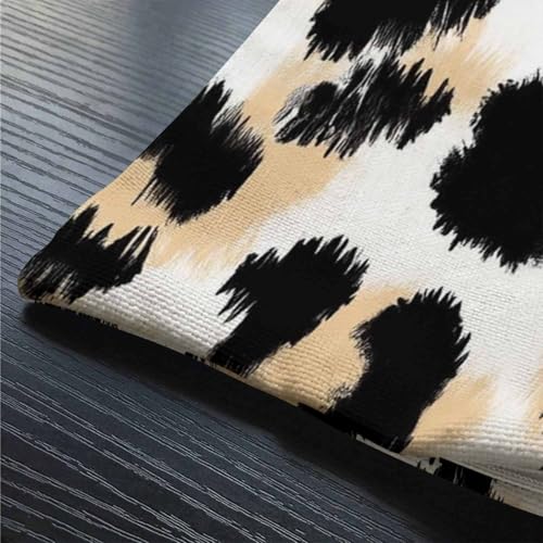 Smooffly Animal Leopard Print Waist Lumbar Cotton Linen Throw Pillow case Cushion Cover for Sofa Home Decorative Oblong 12x20 Inches - color: Swn02