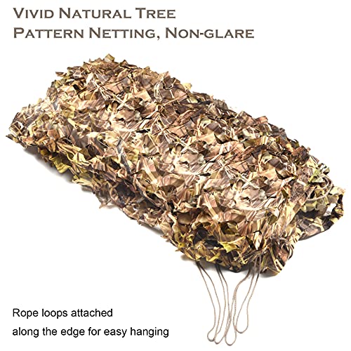 Camo Netting Camouflage Netting 6.5ft×10ft,10ft×10ft, 20ft×20ft,with Mesh Backing, Hunting Blind Nets, Sunshade Canopy, Army Tarp Fence Net for Party Decoration, Photograph and Car Cover - color: Dry Grass, size: 6.5ftx10ft