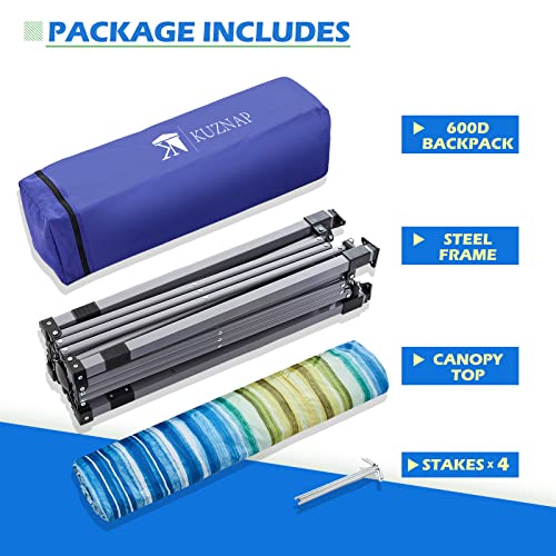 7’x7’ Instant Canopy Tent Pop up Canopy with One Sidewall Compact and Lightweight Beach Canopy with Backpack
