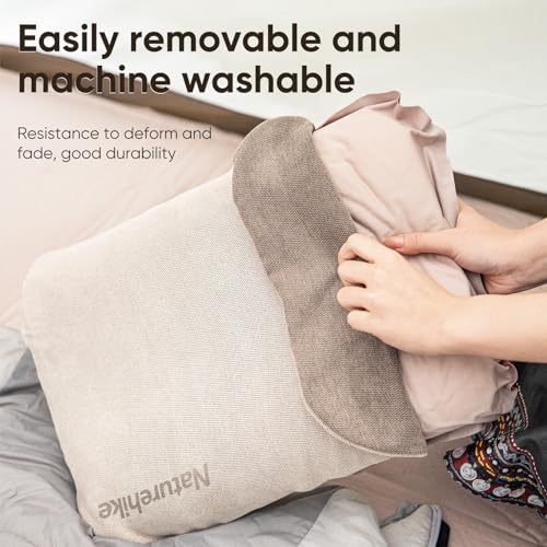Naturehike Camping Pillow Protectors Cover Case, 20×14in, Soft Touch, Skin-Friendly, Removable, Machine Washable, Fade Resistant, Durable (Beige) - style: Pillow Case Beige