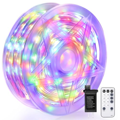 OGORI 200FT 800LED Fairy Lights Outdoor, Multicolor Fairy String Lights 8 Modes Remote & Timer, IP67 Waterproof Fairy Tree Lights for Bedroom, Wedding, DIY, Centerpiece, Christmas Decorations - color: Multicolor, size: 200FT 800LED