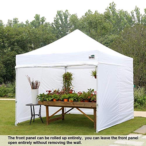 Eurmax USA 10x10 Pop Up Canopy Tent,Commercial Tent with Patented No-Tip Rolling Bag,4 Zippered Removable Walls,UV & Water Resistant Canopy Top,Heavy Duty Outdoor Gazebo,Instant Shelter(Burgundy) - color: burgundy, size: 10x10