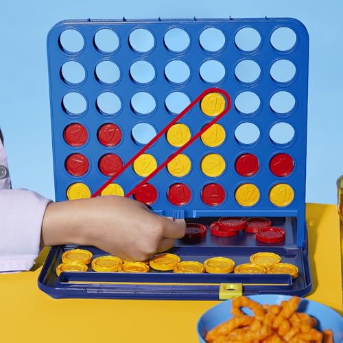 Official Hasbro Games Connect 4 Game (2025 Edition) | All-in-1 Storage, Carrying Case, Score Tracker | Ages 6+ | 2 Players | Family Games for Kids