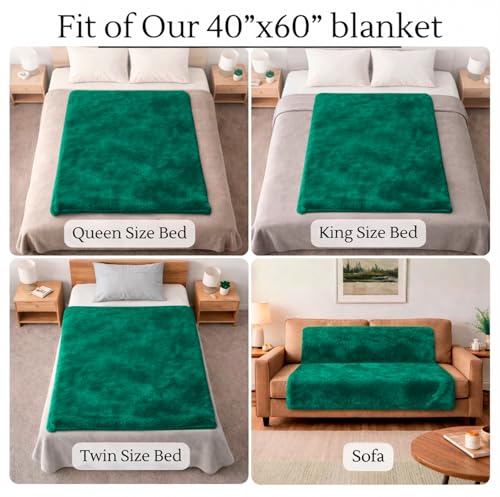 Waterproof Blanket for Bed Intimacy (40" x 60" Small), Reversible Fleece | Sherpa Throw, Water Proof Blanket TPU Stain Proof Couch Furniture Cover Large Dog Bed Winter Protector - Green - color: Green, size: 40 x 60 inch