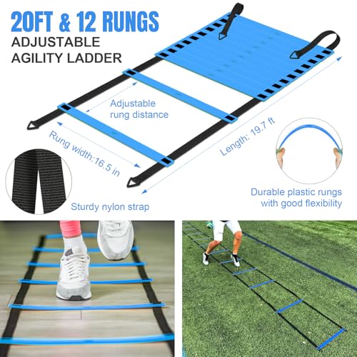 Pro-Grade Kids Backyard Soccer Goal, Tear-Resistant 5-Layer Polyester Soccer Net & 10mm Poles for Maximum Durability, 4x3ft/6x4ft/7x5ft, Pop Up Portable Soccer Training Equipment Set with Size 4 Ball - size: 6 ft x 4ft, style: Blue