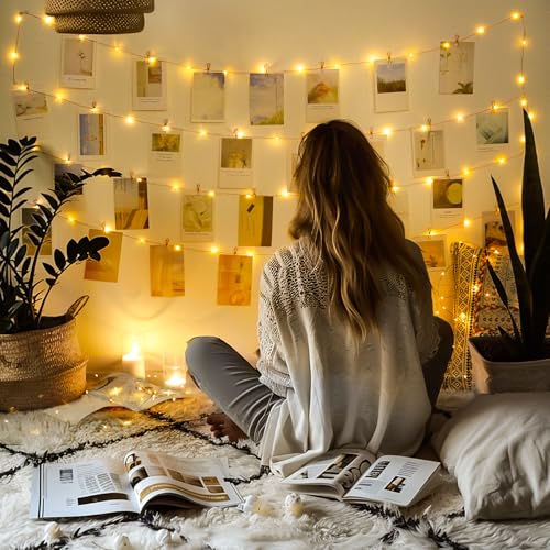 JMEXSUSS 200 LED Fairy Lights Plug in, Warm White Remote Control String Light Indoor Bedroom with Wheel, 66 ft 8 Modes Twinkle Lights for Room Dorm Party Christmas Tree - color: Warm White, size: 66FT 200LED