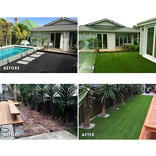 Petgrow Synthetic Artificial Grass Turf 3FTX32FT for Indoor Outdoor Dog Synthetic Grass Mat, Party Wedding Christmas Balcony Garden Astro Turf Rug,Drainage Holes Faux Fake Grass Rug Carpet for Pets - size: 3' x 32' (Rectangular)