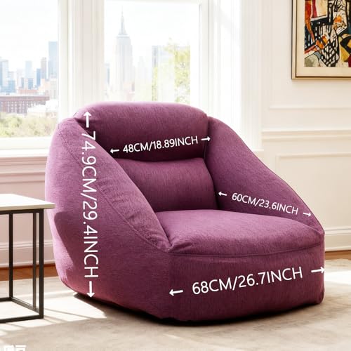 Inflatable Couch Sofa for Adult,Blow Up Chair,Camping Lounger Air Couch for Indoor&Outdoor with Removable Washable Cover (Purple) - color: Purple
