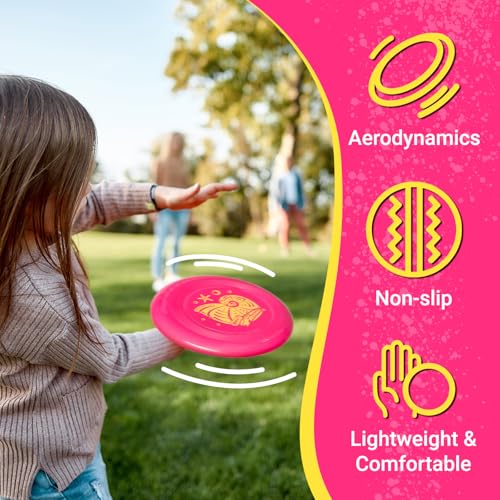 Frisbee Go Flying Disc, 9 Inch Lightweight Sports Disc for Beginners Outdoor Beach Backyard Lawn Park Camping Family Activity Game - 70g - color: V3
