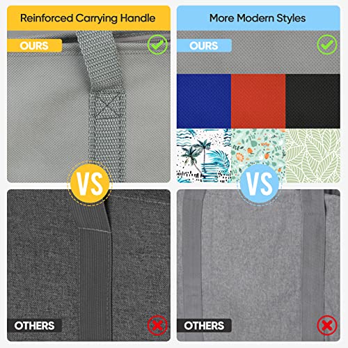 BALEINE 2Pk Insulated Reusable Grocery Bags, Collapsible Cooler Bag for Groceries, Heavy Duty Large Insulated Bag (16''x9''x13'', Urban Gray) - color: Urban Gray