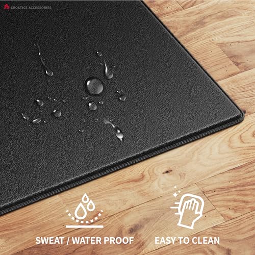 Bike Trainer Mat Compatible with Peloton Bike, for Treadmill & Row, THK 6mm, Under Mat Protect Hardwood Floor Carpet, Trainer Accessory for Indoor Stationary Exercise Bicycle - size: 36x72", style: Black Style