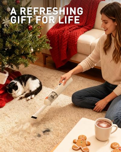 OXILAM Car Vacuum Portable - Handheld Vacuum Cordless 14000PA High Power, Blow & Suction 2 in 1, Up to 30 Mins Runtime, Cordless Vacuum Cleaner for Home, Car, Office, Gifts for Men & Women - color: Black