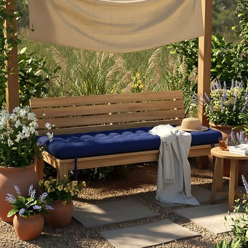 Vercraft Long Floor Cushion Large Floor Cushion with Brushed Cotton 74.8 x 27.5 x 3.15 in Jumbo Lounger Pillow for Outdoor Indoor Bay Window Meditation Yoga Reading Sleeping(1 Pc,Navy Blue) - color: Navy Blue