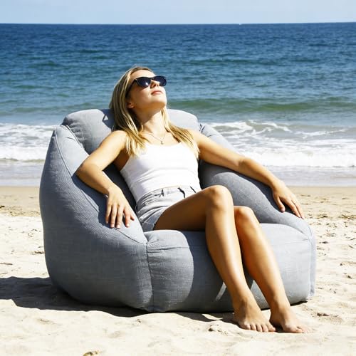 Inflatable Couch Sofa for Adult,Blow Up Chair,Camping Lounger Air Couch for Indoor&Outdoor with Removable Washable Cover (Gray) - color: Grey