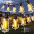 VOLIVO 200FT Outdoor String Lights for Patio, Waterproof Hanging Lights with 65+2 Shatterproof ST38 Edison Bulbs, Dimmable & Connectable Outside String Light for Backyard, Deck, Porch, Balcony - size: 200FT(65 Bulbs)