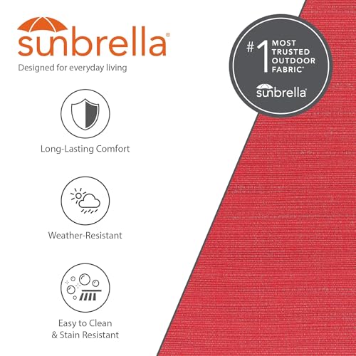 Vivere Double Sunbrella Hammock with Space-Saving Steel Stand, Heavy-Duty Portable Outdoor Hammock Set for Backyard, Patio, or Travel, Crimson - color: Crimson