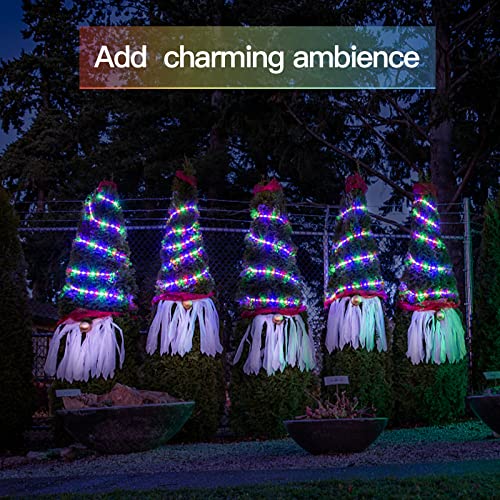suddus 33ft 100 LED Outdoor String Lights, Multi Color Fairy Lights Battery Operated with Remote, Led Twinkle Lights for Bedroom, Backyard, Wedding, Tree, Mason Jar, Wall, Centerpiece, Christmas - color: Multicolor, size: 100LED