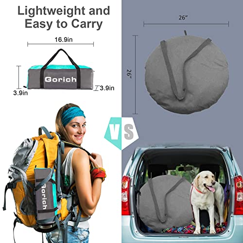 Gorich Beach Tent Sun Shelter for 3/4/6/8/10 Person with UPF 50＋ UV Protection, Lightweight & Easy Setup Beach Shade Canopy, Portable Beach Shade Tent Beach Cabana - color: Turquoise, size: 3 Person