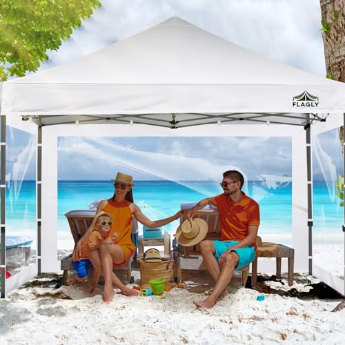 Instant Canopy Sidewalls for 10x10 Pop Up Canopy Tent, 300D Waterproof Material for Outdoor Events, Vendor Booths, and Privacy (Sidewalls Only) (White, 10x10ft-clear Window) - color: White, size: 10x10ft-clearwindow