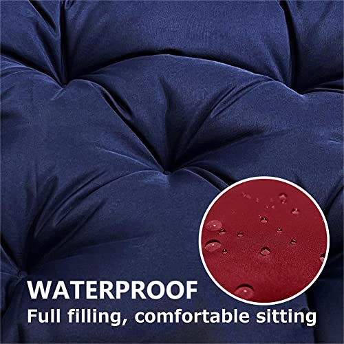 Srutirbo Waterproof Outdoor Bench Cushion, 48"x20", Swing Cushion Patio Furniture Cushions 3 Seater, for Garden Patio Furniture Lounger Bench (Wine red, 48x20 in) - color: Wine Red