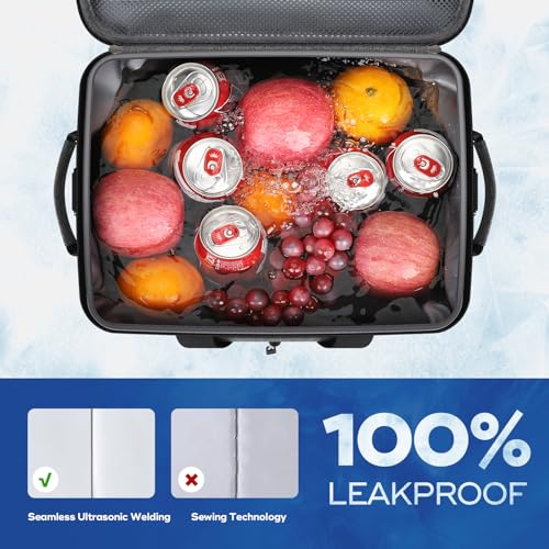 Maelstrom Soft Sided Cooler Bag, 30/40 Can Collapsible Insulated Ice Chest, Large Leakproof Portable Storage for Camping, Travel, Kayaking & Beach - color: 2.Gray, size: 40 Can