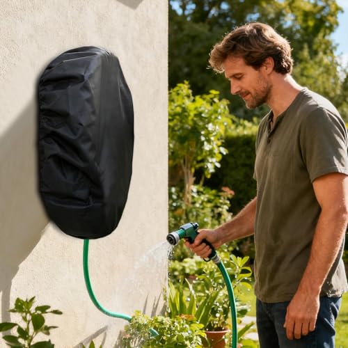 Hose Cover for Winter | Waterproof Dustproof Sun-Proof Protector - Adjustable Garden Hose Holder Cover - for Backyard Farm Outdoor House Balcony Lawn Patio Gardener Farmer