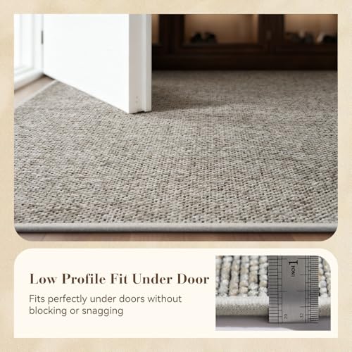 MontVoo Door Mat Indoor Entrance Doormat, Absorbent Durable Rubber Non Slip Front Door Mat for Inside Entry Entryway Dirt Trapper Welcome Mat, Beige 24''x36'' - color: Beige, size: 24''x36''