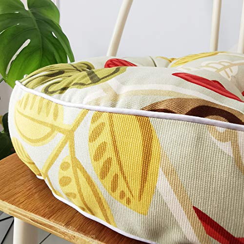 vctops 1PC Indoor Outdoor Bohemian Round Chair Cushion Seat Pad Floor Cushion Pillow (Flower Grass 2, 16"X16") - color: Flower Grass 2, style: 16Inchx16Inch/40x40cm