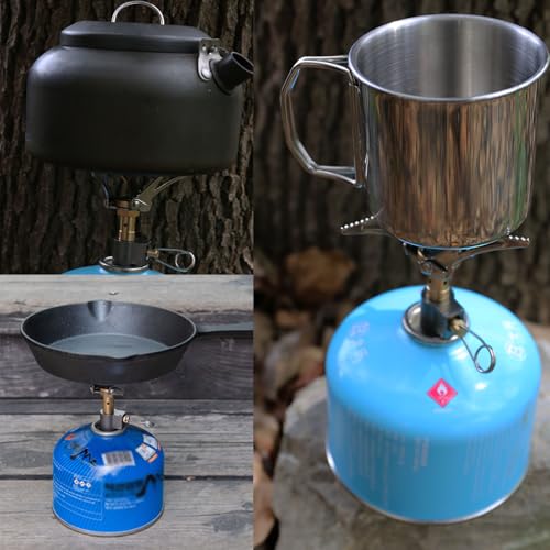 Ultralight 2600W Camp Stove - Portable Backpacking Stove Adjustable Flame Fast Boiling, Compact Hiking, Camping, Fishing, Emergency, Outdoor Gas Burner