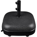 Best Choice Products 123lb Capacity Fillable Mobile Umbrella Base, Heavy Duty Market Stand for Patio, Deck, Poolside, Easy to move w/ 4 wheels - Dome Square Black - color: Black - Dome