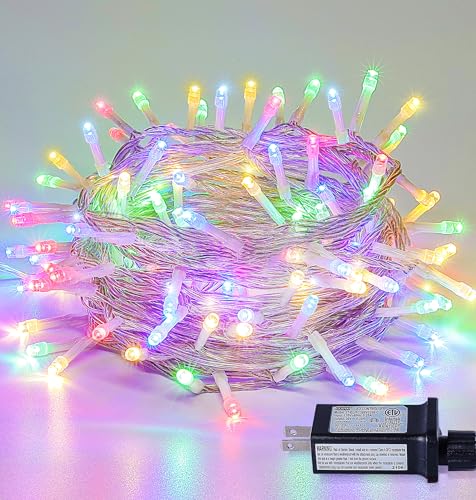 String Lights Indoor Bedroom, 98FT 200 LED Fairy String Lights Outdoor Waterproof, 8 Modes Memory Twinkle Christmas Light Plug in for Classroom Dorm Patio Tree Garden Decor (Multicolor) - color: Multicolor, size: 200LED