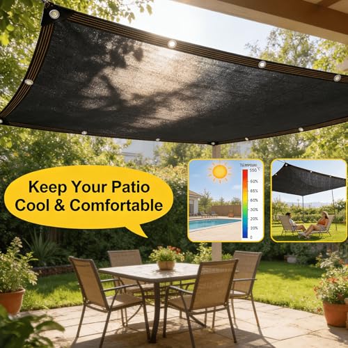Shade Cloth -for Garden Plants,60-70% Sunblock Shade Neting -for Outdoor Garden Bed Neting Mesh Pergola Patio Lawn Sun Cloth - for Dog Kennel Cover Chicken Coop - size: 3'x6'