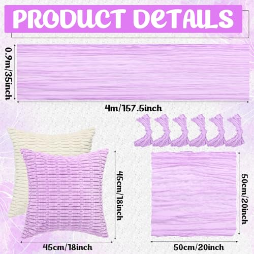 Beeveer 91 x 71 Extra Large Outdoor Boho Picnic Blanket with Purple Table Runner, 6 Throw Pillow Covers 6 Napkins Woven Cotton Yarn Oversize Beach Blanket Washable Picnic Camp Wedding - color: Purple