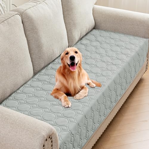 ZNSAYOTX Ultimate Cozy Blankets (30"x70") 100% Waterproof Sofa Mat Blanket for Dog Pets, Bed Couch Protector with Non-Slip Back Washable Durable, Pee Scratch Proof Easy to Clean (Light Grey) - color: Light Grey, size: 30x70 Inch