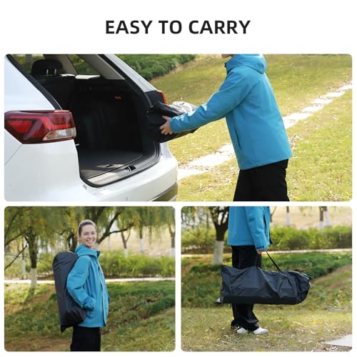 Camping Table Folding Portable Camp Lightweight Roll Up Table Adjustable Height with Carry Bag Indoor Outdoor for Camping, Home,Picnic,Backyard,BBQ,Party