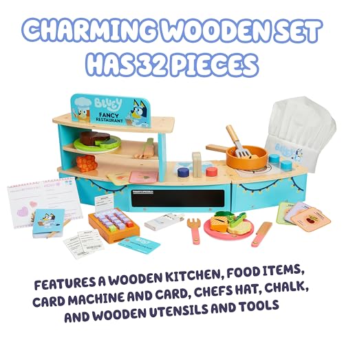 Table Top Bluey Restaurant Set, Cooking Set for Kids w/Utensils for Pretend Play and Family Fun, Restaurant Play Set - style: Tabletop Restaurant