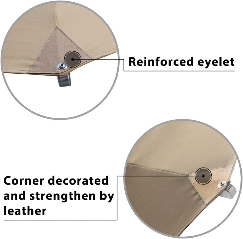 EliteShade USA 10-Year-Non-Fading 11Ft Market Umbrella Patio Outdoor Cylinder Auto Push-up Table Umbrella with Ventilation, Heather Beige - color: Heather Beige, style: 11ft