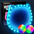3D LED Light Up Toss Catch Ball Game Set Toys for Back Yard Outdoor Party Favors Glow in Dark Sticky Paddle Baseball Gift Age 3 4 5 6 7 8 9 10 11 12 Years Old Girls Boy Kid Family Adult - color: Blue 1 Paddle 2 Balls