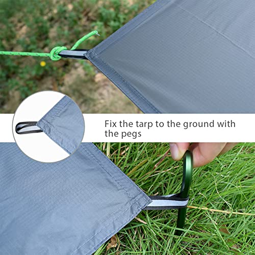 GEERTOP Portable Waterproof Tent Footprints Lightweight Camping Tent Ground Sheet Mat Sunshade Shelter for Outdoor Backpacking Hiking Picnic Travel - size: 2'11'' X 6'11''