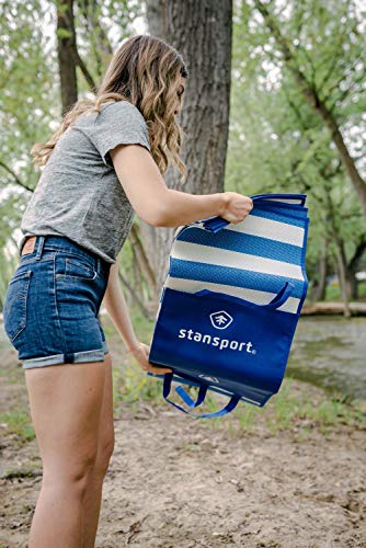 Stansport Tatami Straw Ground Mat 60" L x 78" W - color: Blue
