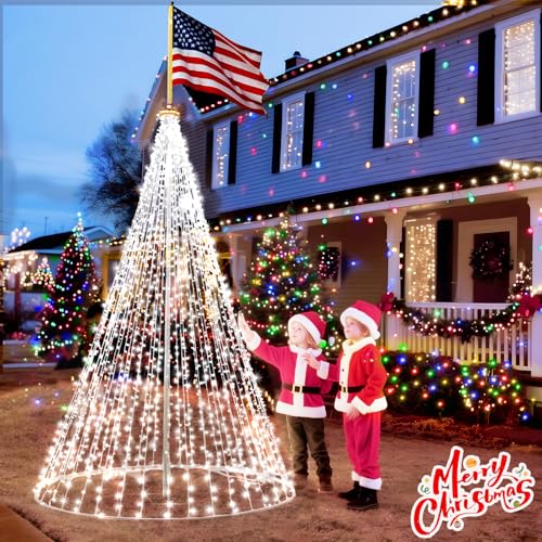 KNONEW 403ft 1000 LED String Lights Outdoor Christmas Lights 8 Modes & Timer Fairy Light Plug in Waterproof LED String Lights for Xmas Yard Tree Wedding Party Holiday Decorations (Cool White) - color: Cool White, size: 403ft 1000 LED