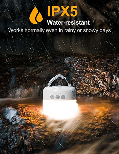 ZMNT LED Camping Lantern Rechargeable 1000LM, Up to 300H Running Time Camping Tent Light, 6700mAh Emergency Light for Hurricane, Power Outages, Home, Hiking, Water-Resistant - style: White