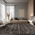 Ruaruarug Area Rug Non Slip Machine Washable Ultra Soft Living Room/Bedroom/Kitchen/Outdoor/Classroom Black Gold, 9'×12' - color: Black Gold, size: 9' x 12' (Rectangular)