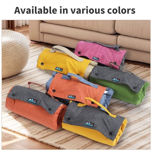 Outdoor Foldable Dog Mat Durable Teflon-Coated Oxford Material Waterproof Thin Dog pad Travel-Friendly Machine Washable Design for Camping/Car (Green, Small (27.6 * 19.7 * 1.57 in)) - color: Green, size: Small