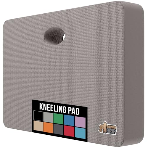 GORILLA GRIP® Extra Thick Patent Pending Supportive Foam Kneeling Pad, Large Cushion Knee Pads for Gardening, Baby Bath Time, Dirt and Water Resistant, Workout and Garden Supplies, 17.5x11, Gray - color: Gray
