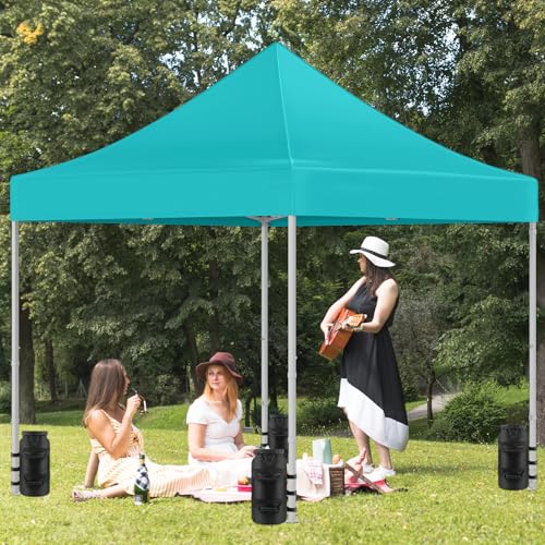 Canopy Weight Sand Bags Set of 4, Heavy Duty SandBags for Canopy Tent Legs, Pop up Tent Gazebos Weights for Outdoor Patio Umbrellas, Pergolas, Sunshades, Black - No Sand (160 LBS - Set of 4) - size: 160 LBS - Set of 4