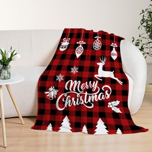 YeeJu Christmas Kids Throw Blanket Decorative Red Plaid Christmas Blanket for Girls Boys Child Baby Bed Soft Lightweight Fuzzy Plush Fleece Blankets and Throws Xmas Winter Holiday Blanket 40x50 - color: Chrsitmas-01, size: 40"x50"